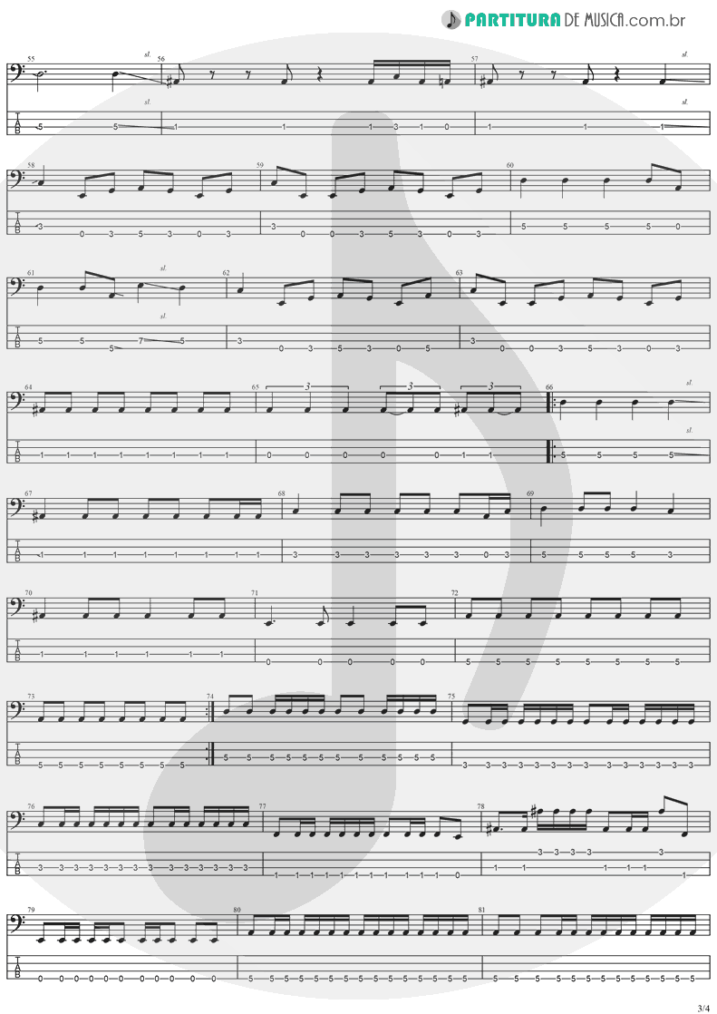 Tablatura + Partitura de musica de Baixo Elétrico - Mr. Crowley | Ozzy Osbourne | Blizzard Of Ozz 1980 - pag 3