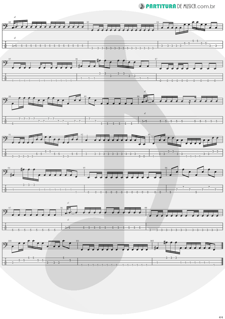 Tablatura + Partitura de musica de Baixo Elétrico - Mr. Crowley | Ozzy Osbourne | Blizzard Of Ozz 1980 - pag 4