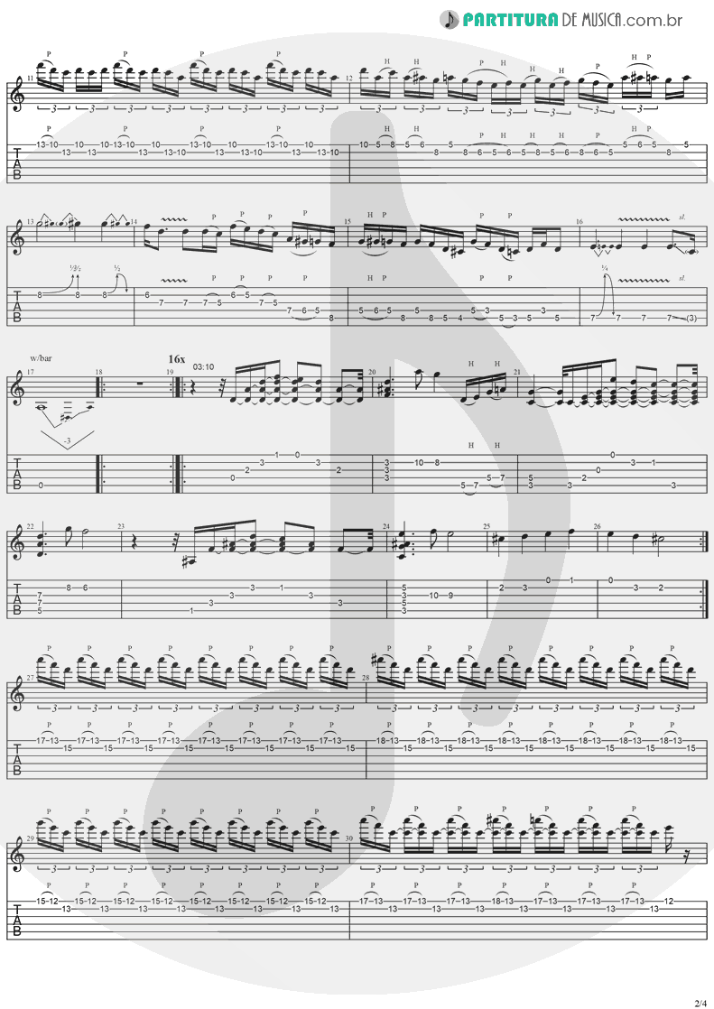 Tablatura + Partitura de musica de Guitarra Elétrica - Mr. Crowley | Ozzy Osbourne | Blizzard Of Ozz 1980 - pag 2