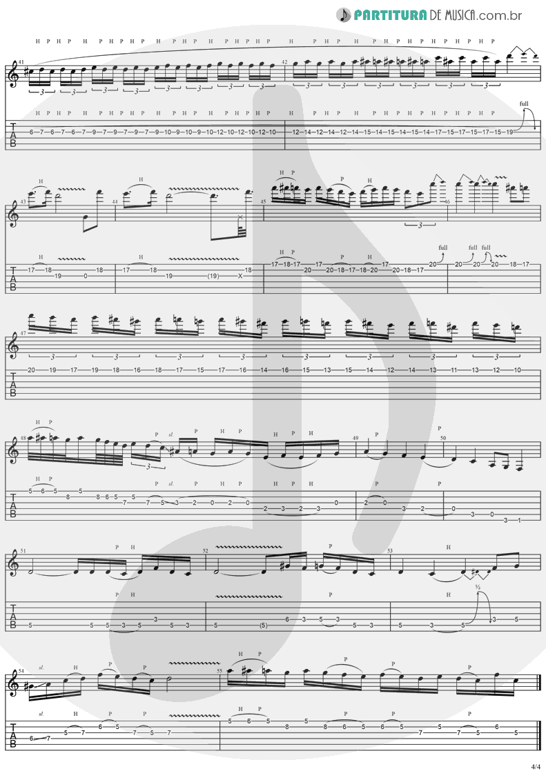 Tablatura + Partitura de musica de Guitarra Elétrica - Mr. Crowley | Ozzy Osbourne | Blizzard Of Ozz 1980 - pag 4