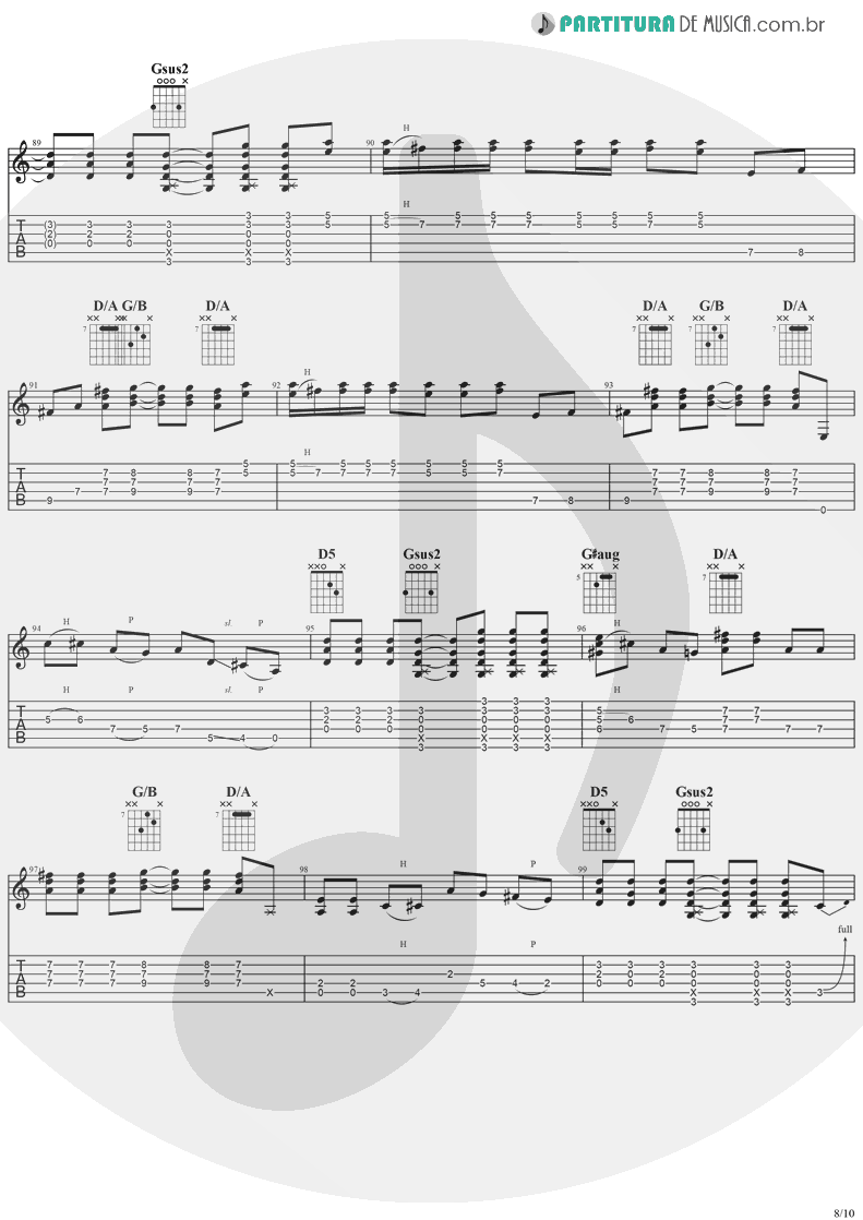 Tablatura + Partitura de musica de Guitarra Elétrica - No Bone Movies | Ozzy Osbourne | Blizzard Of Ozz 1980 - pag 8
