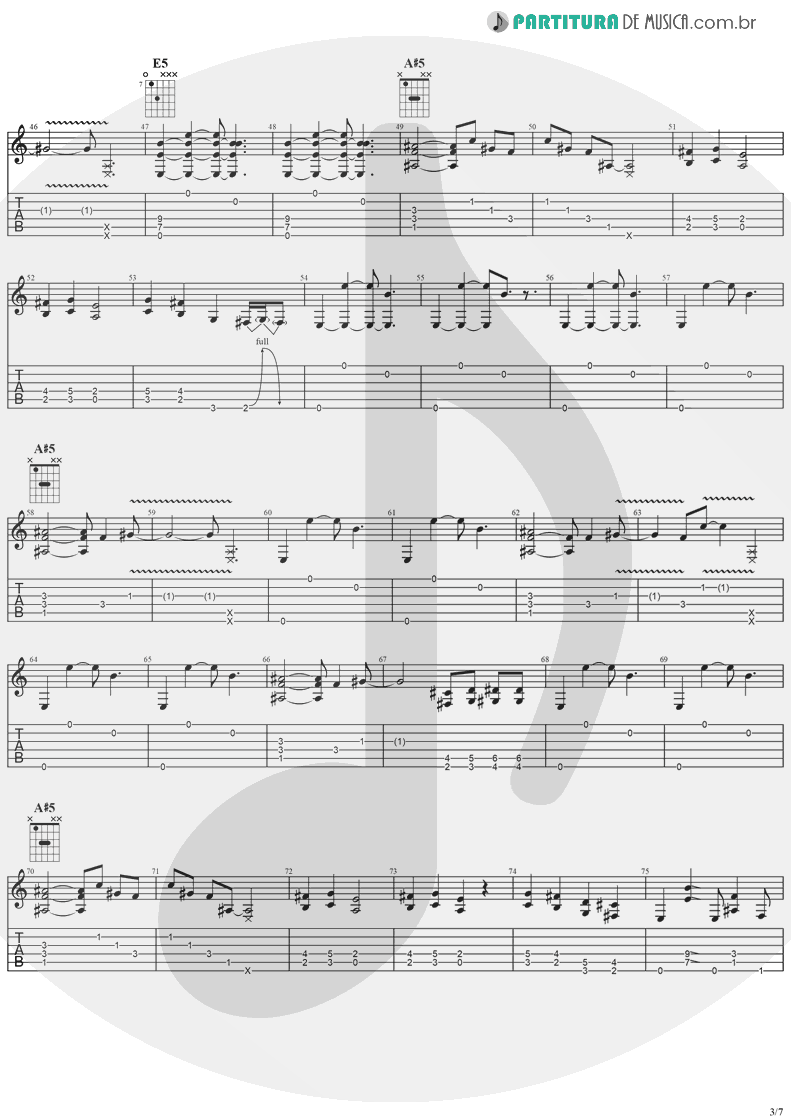 Tablatura + Partitura de musica de Violão - Revelation | Ozzy Osbourne | Blizzard Of Ozz 1980 - pag 3