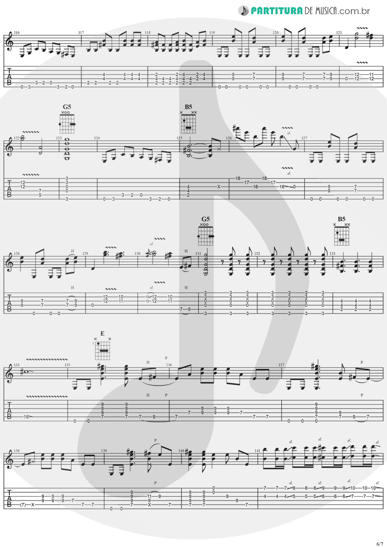 Tablatura + Partitura de musica de Guitarra Elétrica - Steal Away | Ozzy Osbourne | Blizzard Of Ozz 1980 - pag 6