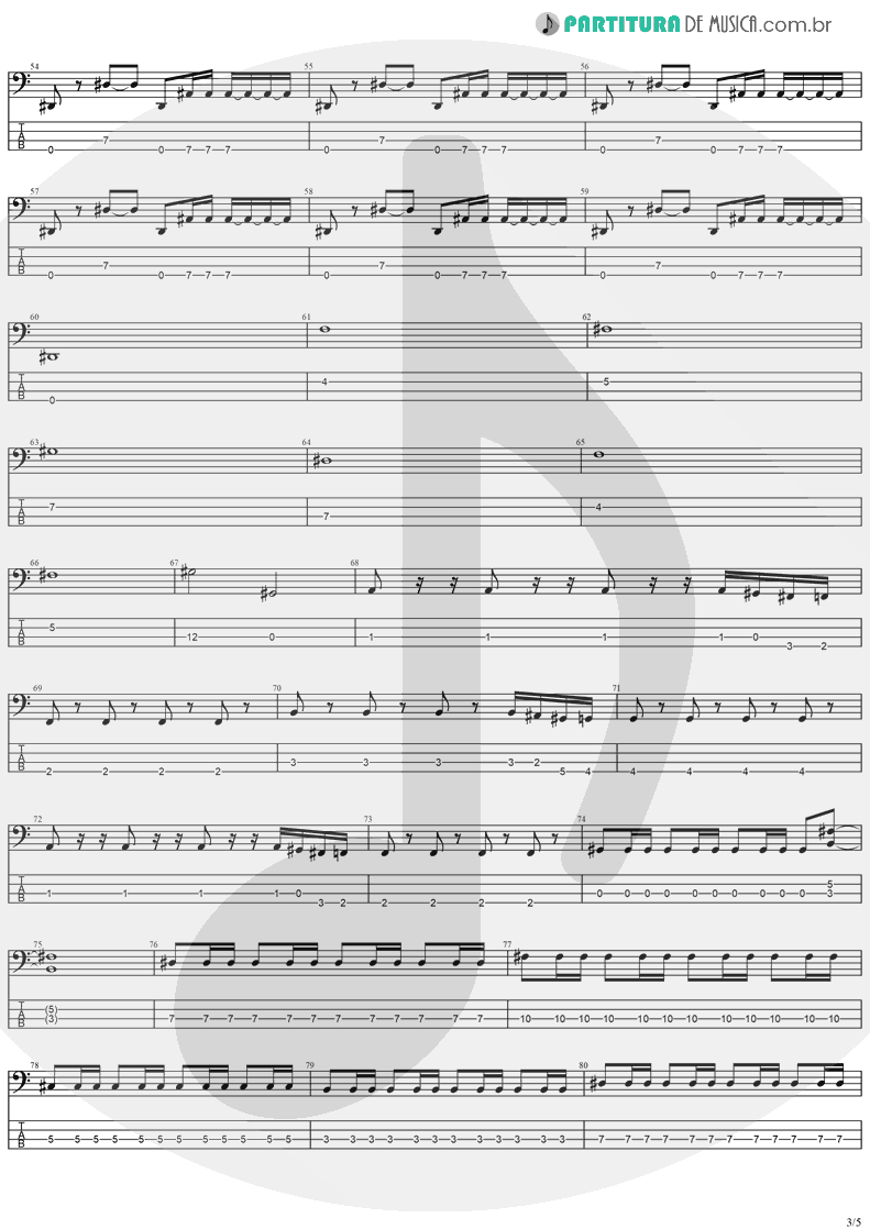 Tablatura + Partitura de musica de Baixo Elétrico - Believer | Ozzy Osbourne | Diary Of A Madman 1981 - pag 3