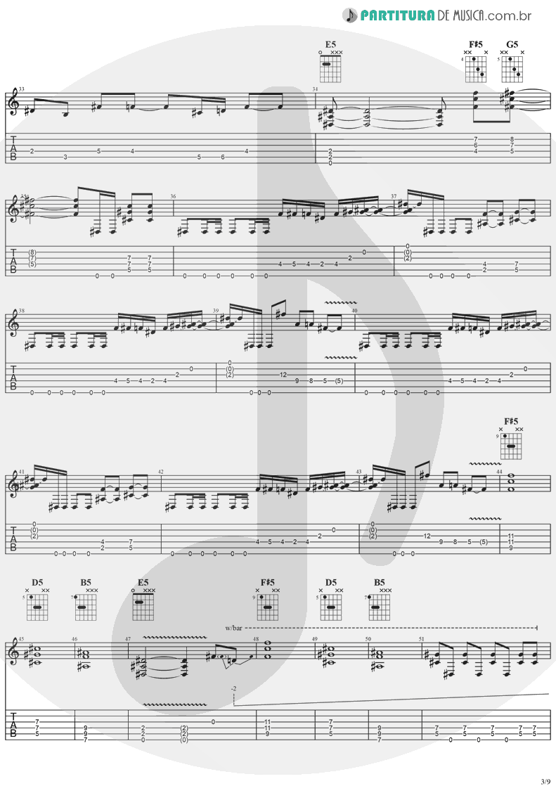 Tablatura + Partitura de musica de Guitarra Elétrica - Believer | Ozzy Osbourne | Diary Of A Madman 1981 - pag 3