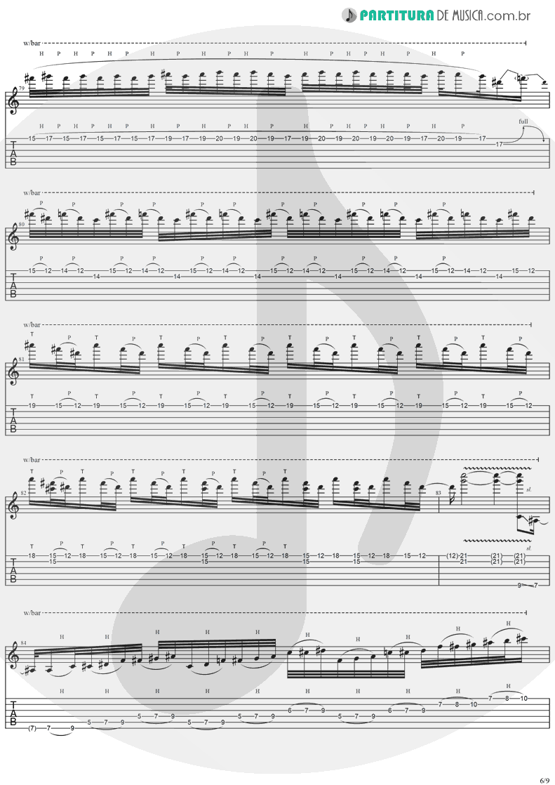 Tablatura + Partitura de musica de Guitarra Elétrica - Believer | Ozzy Osbourne | Diary Of A Madman 1981 - pag 6