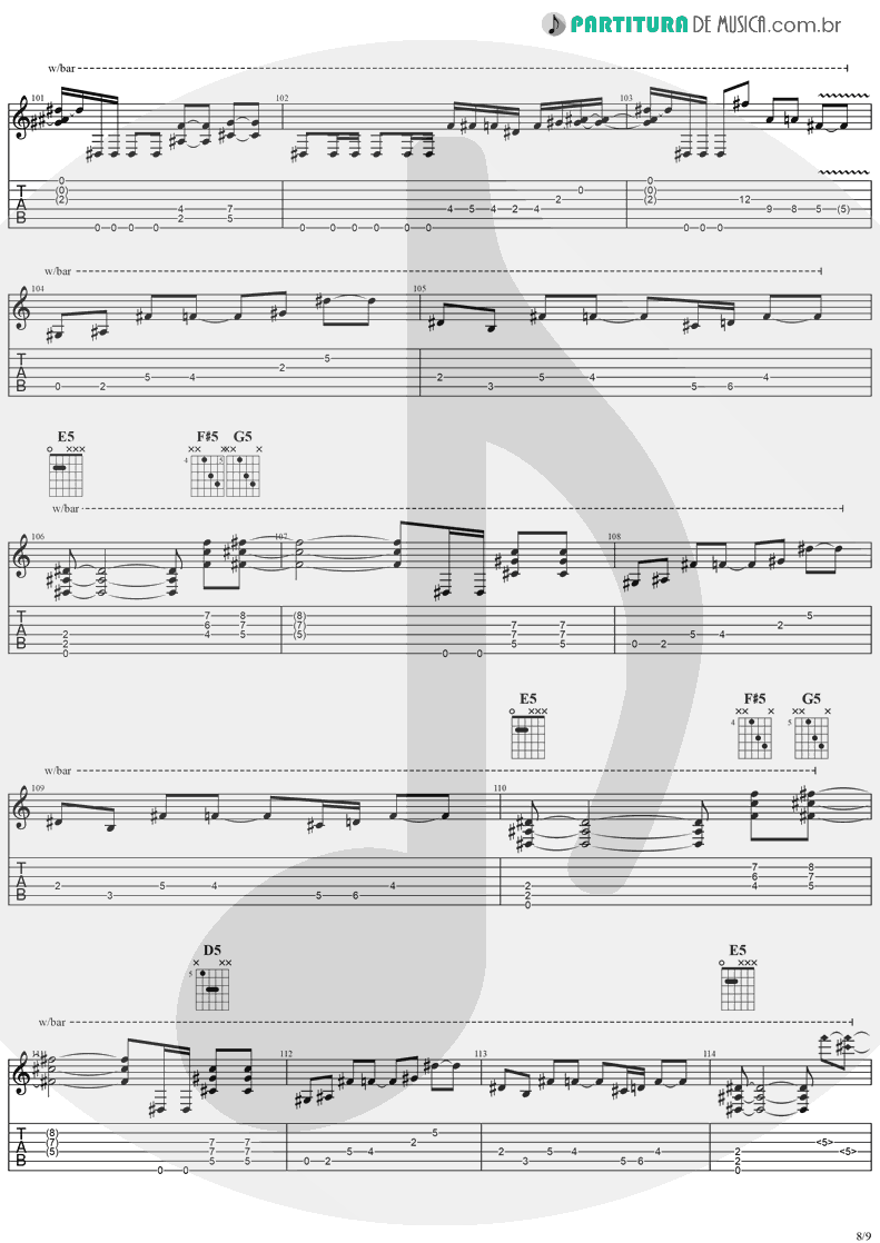 Tablatura + Partitura de musica de Guitarra Elétrica - Believer | Ozzy Osbourne | Diary Of A Madman 1981 - pag 8