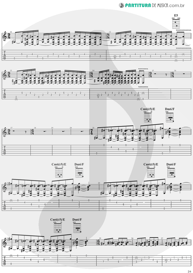 Tablatura + Partitura de musica de Guitarra Elétrica - Diary Of A Madman | Ozzy Osbourne | Diary Of A Madman 1981 - pag 2