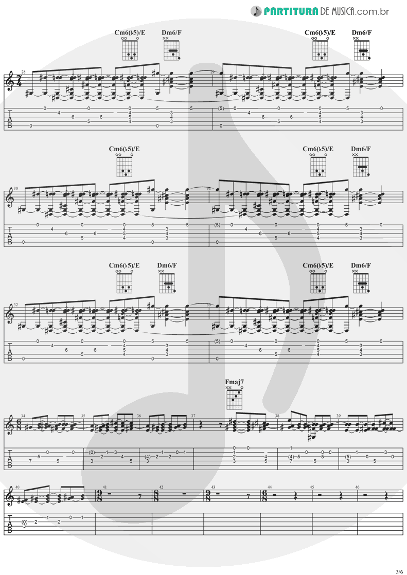 Tablatura + Partitura de musica de Guitarra Elétrica - Diary Of A Madman | Ozzy Osbourne | Diary Of A Madman 1981 - pag 3