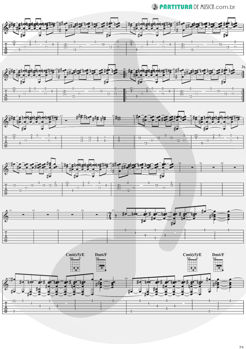 Tablatura + Partitura de musica de Guitarra Elétrica - Diary Of A Madman | Ozzy Osbourne | Diary Of A Madman 1981 - pag 5