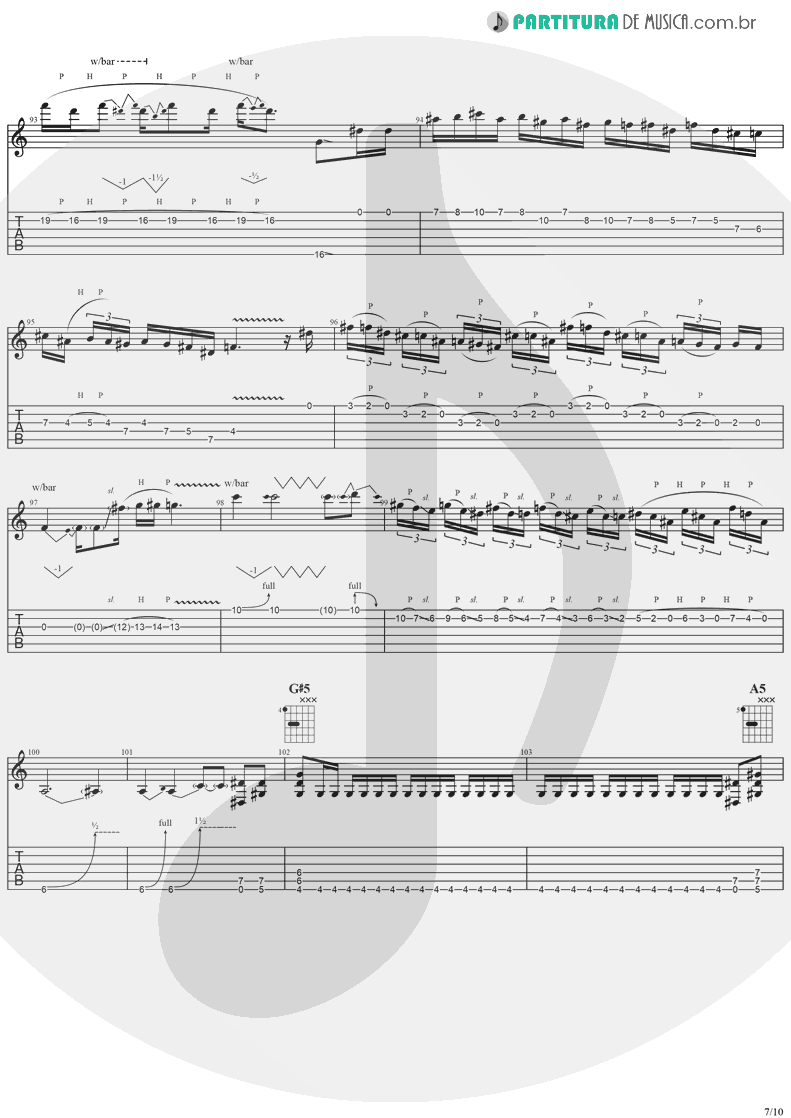 Tablatura + Partitura de musica de Guitarra Elétrica - Over The Mountain | Ozzy Osbourne | Diary Of A Madman 1981 - pag 7