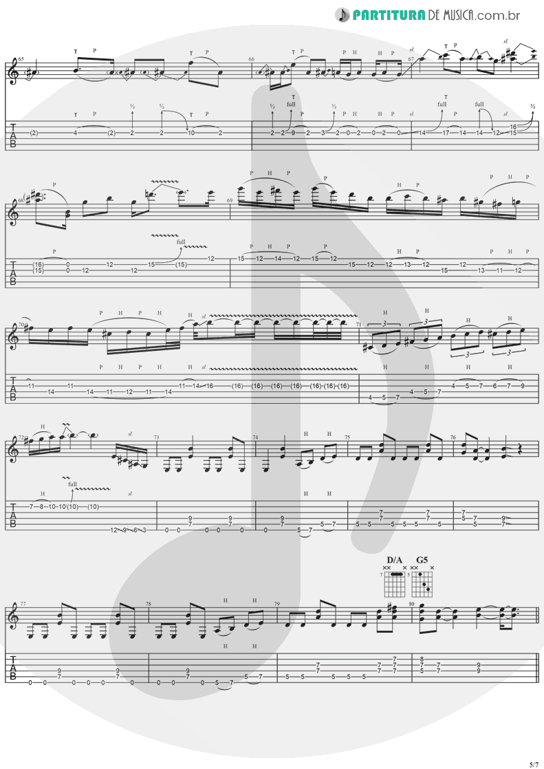 Tablatura + Partitura de musica de Guitarra Elétrica - Paranoid | Ozzy Osbourne | Speak Of The Devil 1982 - pag 5