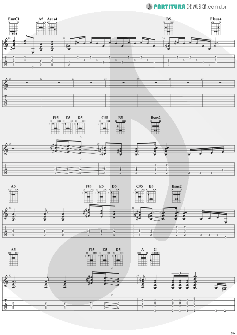 Tablatura + Partitura de musica de Guitarra Elétrica - Killer Of Giants | Ozzy Osbourne | The Ultimate Sin 1986 - pag 2