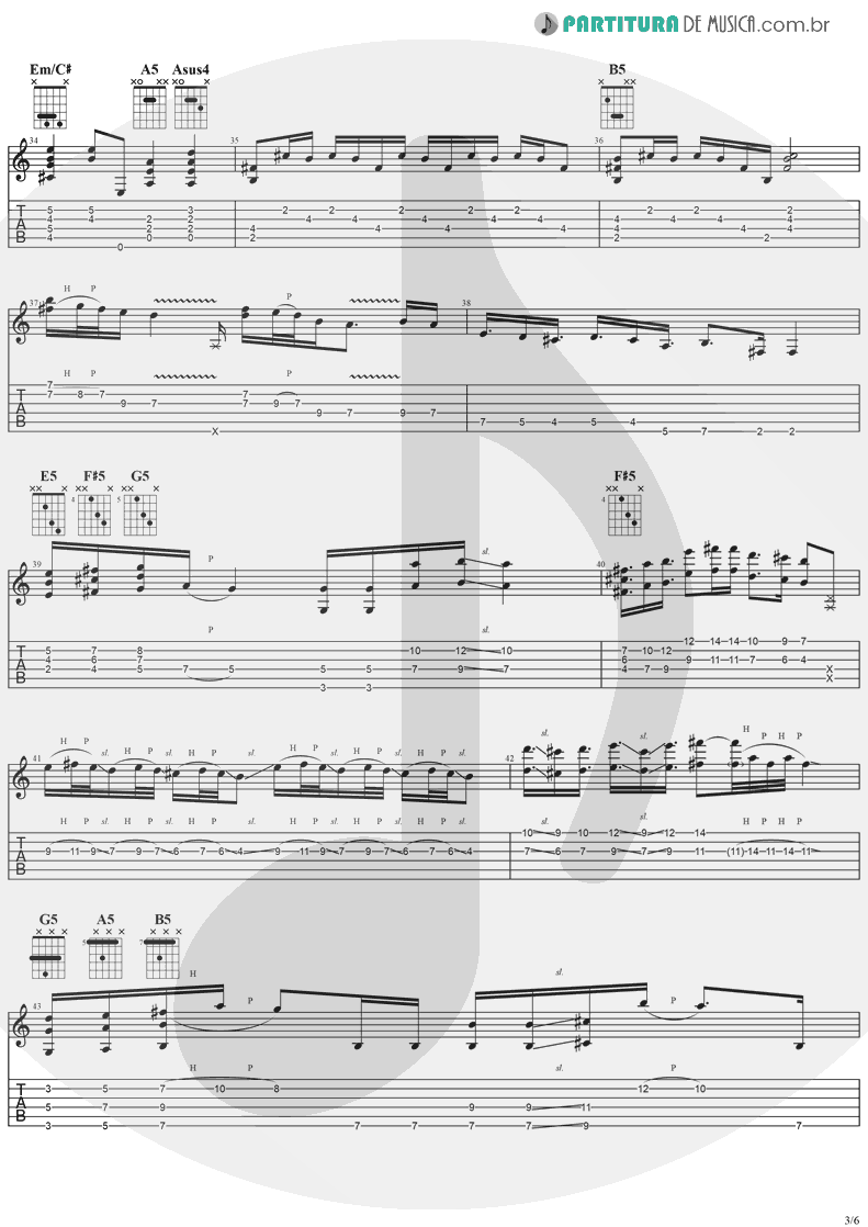 Tablatura + Partitura de musica de Guitarra Elétrica - Killer Of Giants | Ozzy Osbourne | The Ultimate Sin 1986 - pag 3