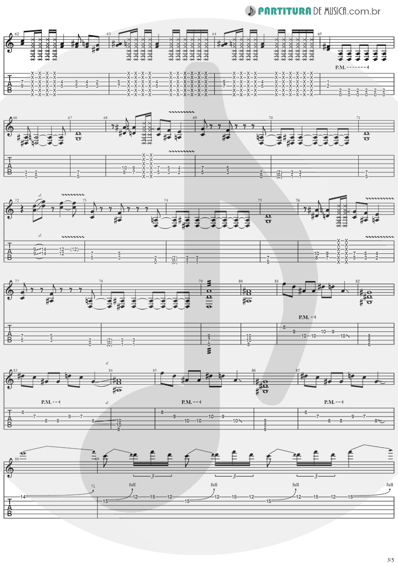 Tablatura + Partitura de musica de Guitarra Elétrica - Shot In The Dark | Ozzy Osbourne | The Ultimate Sin 1986 - pag 3