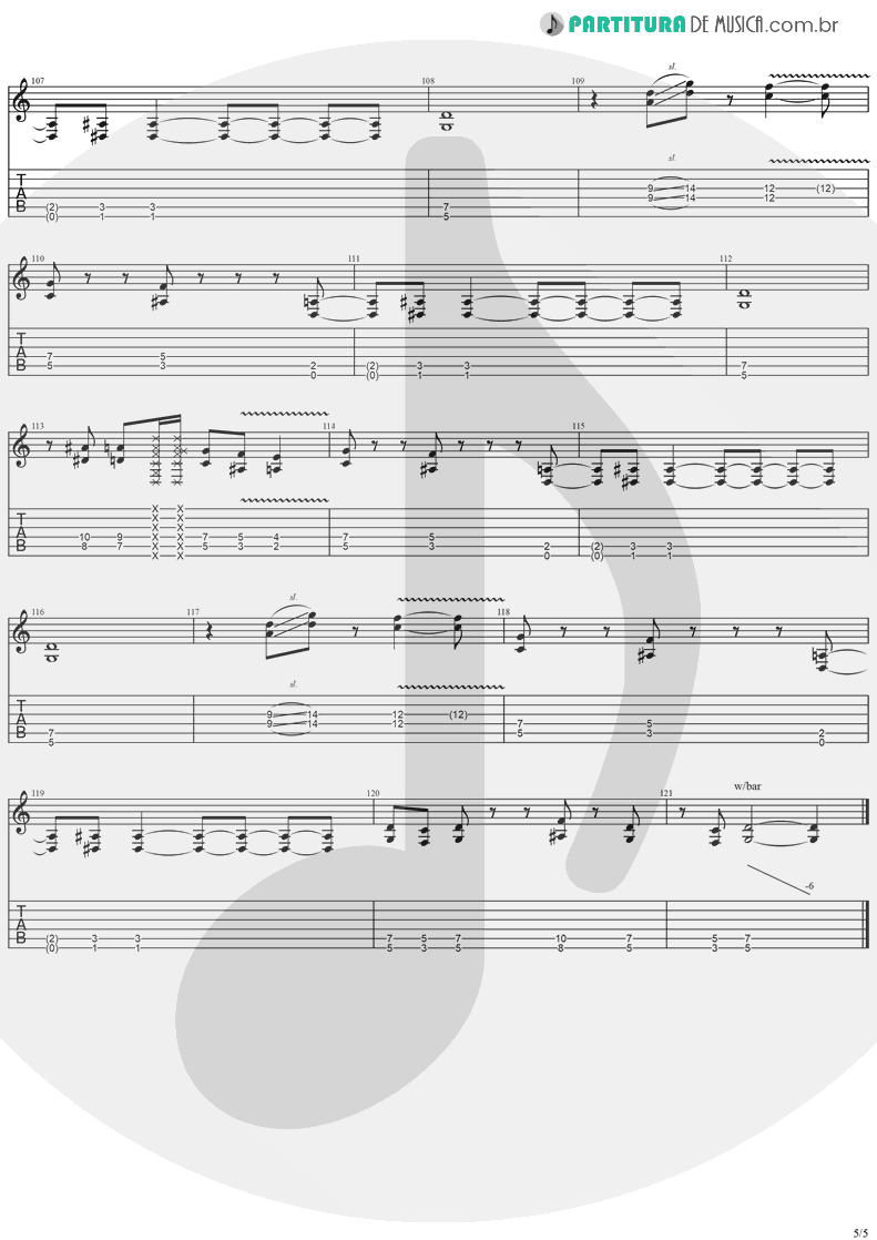 Tablatura + Partitura de musica de Guitarra Elétrica - Shot In The Dark | Ozzy Osbourne | The Ultimate Sin 1986 - pag 5