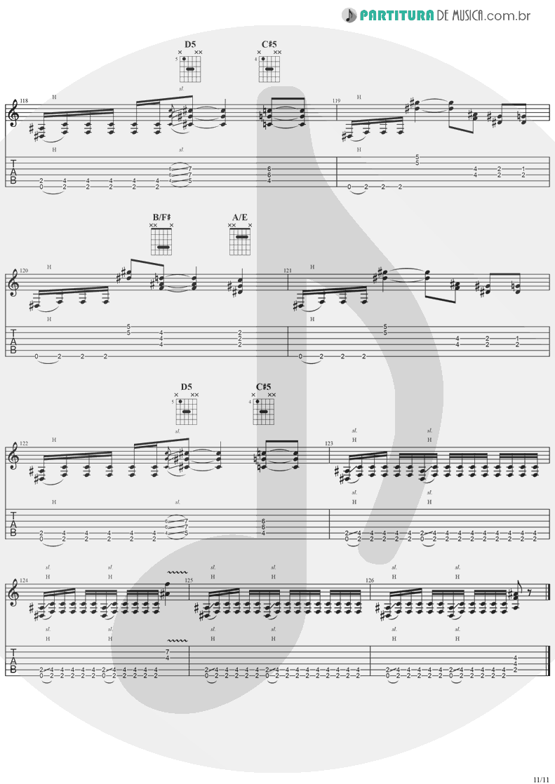 Tablatura + Partitura de musica de Guitarra Elétrica - Miracle Man | Ozzy Osbourne | No Rest For The Wicked 1988 - pag 11