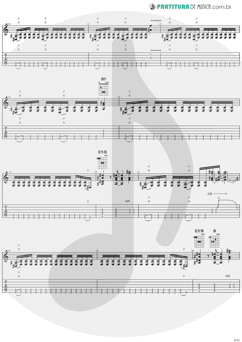 Tablatura + Partitura de musica de Guitarra Elétrica - Miracle Man | Ozzy Osbourne | No Rest For The Wicked 1988 - pag 2