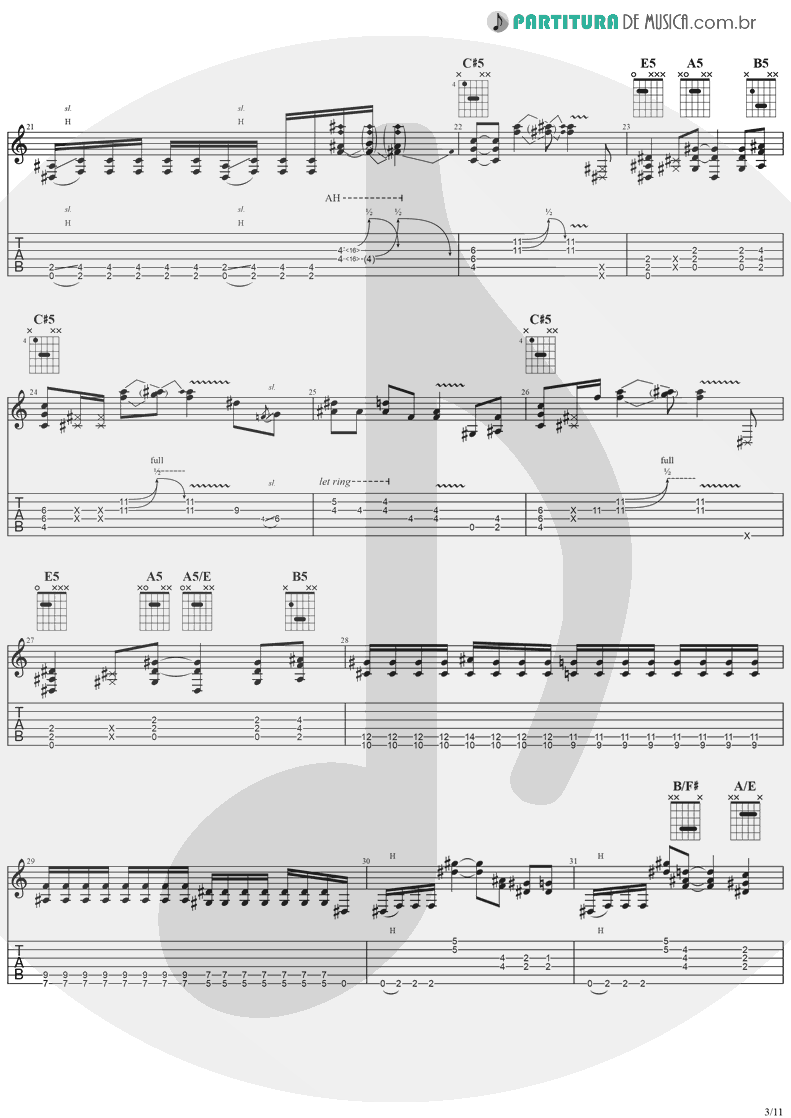Tablatura + Partitura de musica de Guitarra Elétrica - Miracle Man | Ozzy Osbourne | No Rest For The Wicked 1988 - pag 3