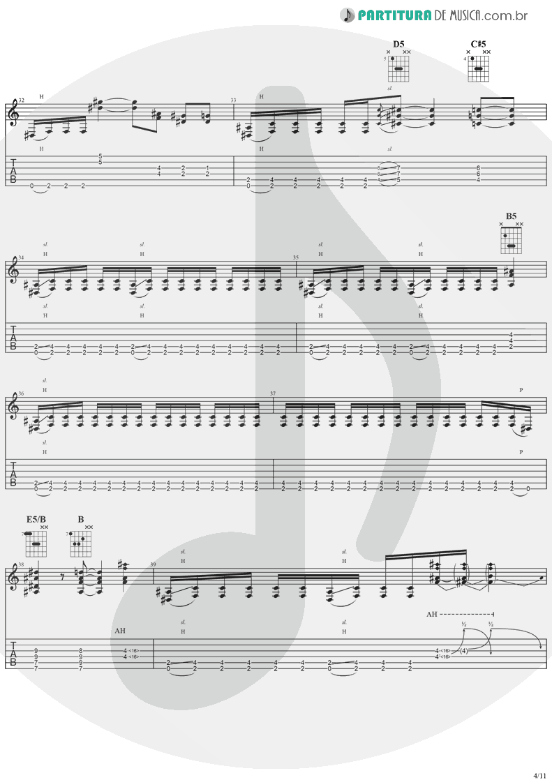 Tablatura + Partitura de musica de Guitarra Elétrica - Miracle Man | Ozzy Osbourne | No Rest For The Wicked 1988 - pag 4