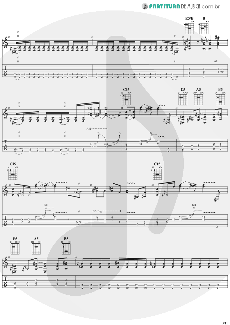Tablatura + Partitura de musica de Guitarra Elétrica - Miracle Man | Ozzy Osbourne | No Rest For The Wicked 1988 - pag 5