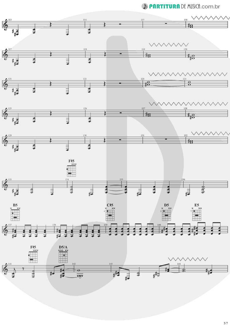 Partitura de musica de Guitarra Elétrica - Desire | Ozzy Osbourne | No More Tears 1991 - pag 5