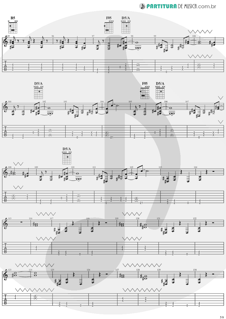 Tablatura + Partitura de musica de Guitarra Elétrica - Desire | Ozzy Osbourne | No More Tears 1991 - pag 5