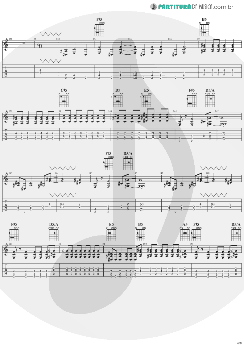 Tablatura + Partitura de musica de Guitarra Elétrica - Desire | Ozzy Osbourne | No More Tears 1991 - pag 6