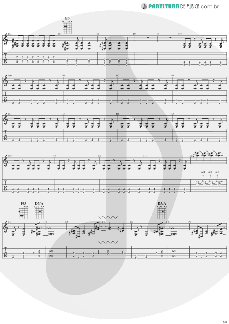 Tablatura + Partitura de musica de Guitarra Elétrica - Desire | Ozzy Osbourne | No More Tears 1991 - pag 7