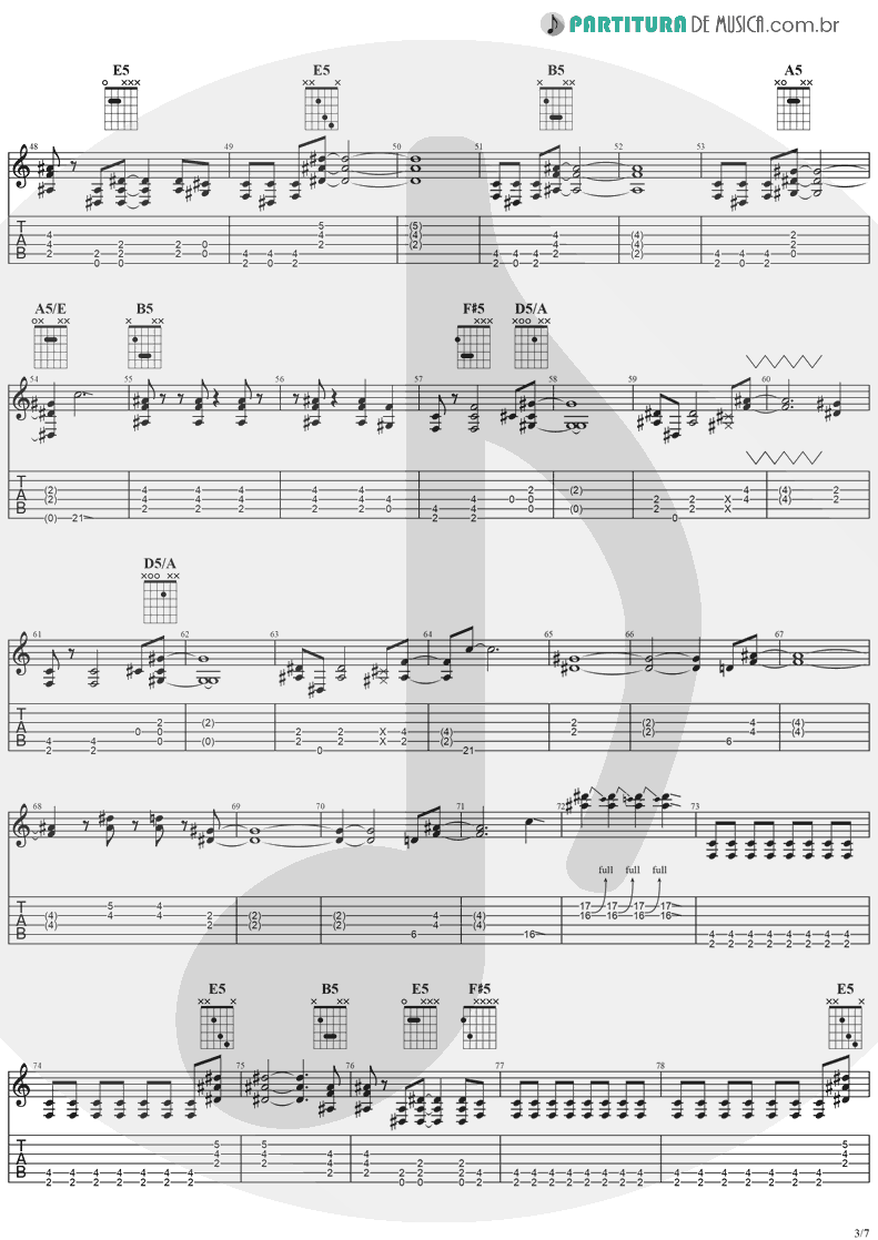 Tablatura + Partitura de musica de Guitarra Elétrica - Desire | Ozzy Osbourne | No More Tears 1991 - pag 3