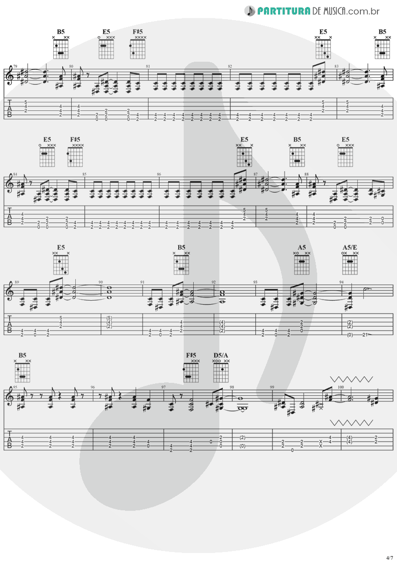 Tablatura + Partitura de musica de Guitarra Elétrica - Desire | Ozzy Osbourne | No More Tears 1991 - pag 4