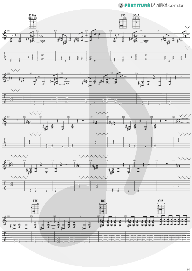 Tablatura + Partitura de musica de Guitarra Elétrica - Desire | Ozzy Osbourne | No More Tears 1991 - pag 5