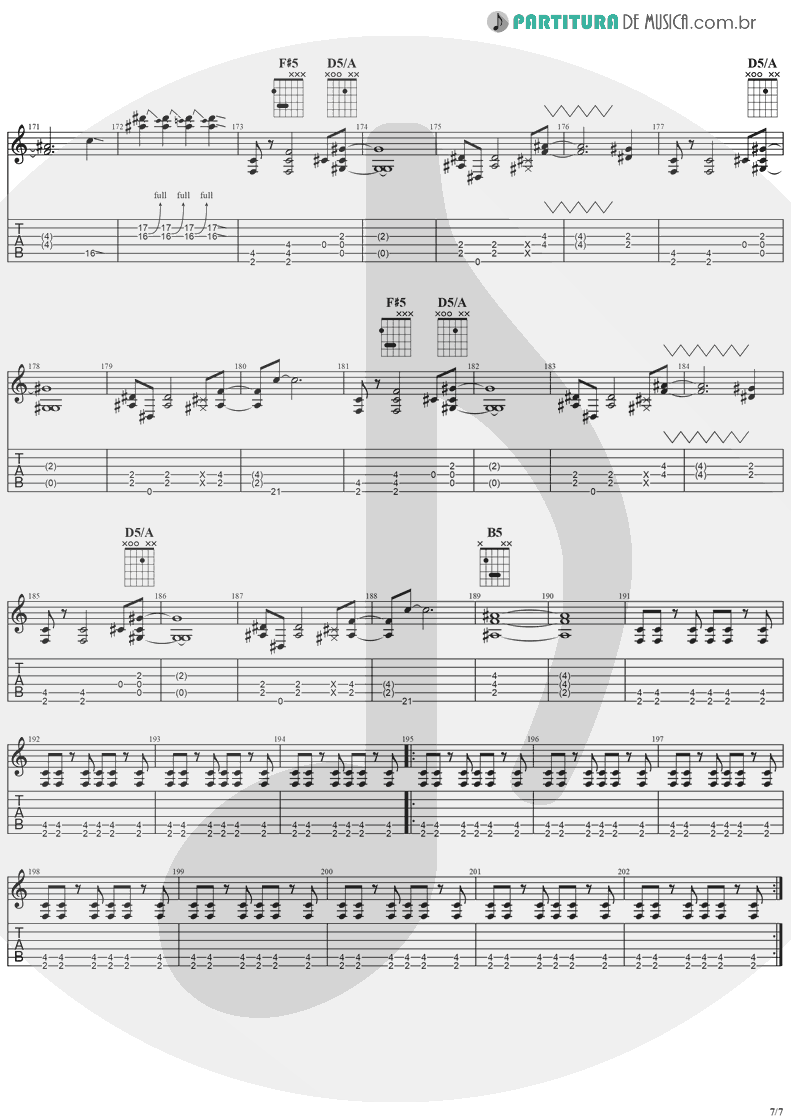 Tablatura + Partitura de musica de Guitarra Elétrica - Desire | Ozzy Osbourne | No More Tears 1991 - pag 7
