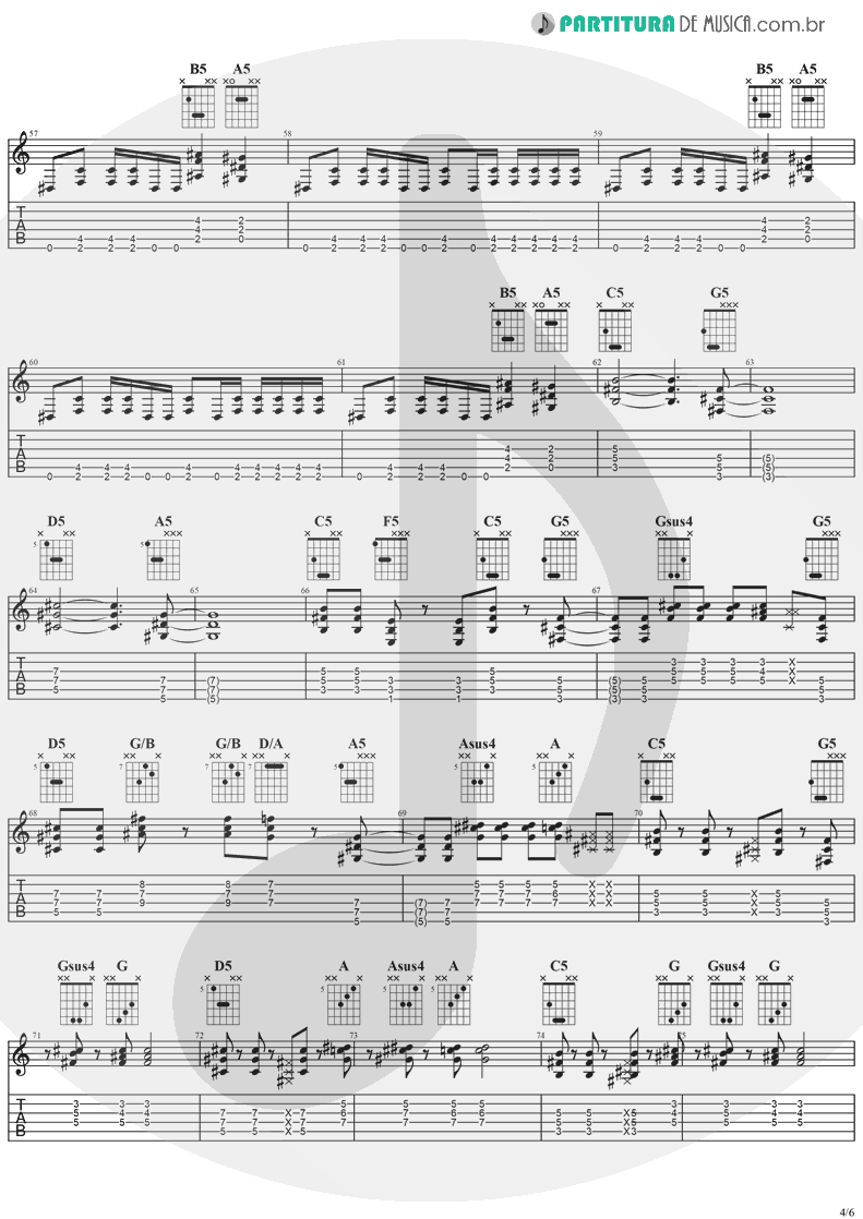 Tablatura + Partitura de musica de Guitarra Elétrica - I Don't Want To Change The World | Ozzy Osbourne | No More Tears 1991 - pag 4