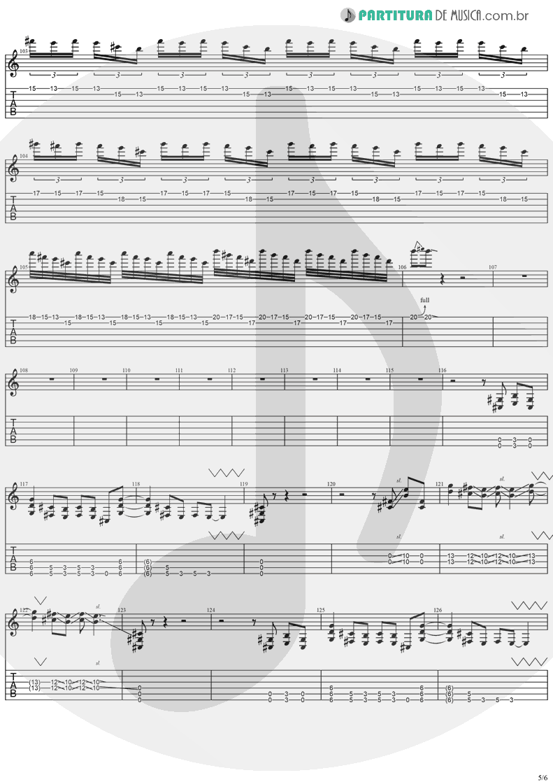Tablatura + Partitura de musica de Guitarra Elétrica - No More Tears | Ozzy Osbourne | No More Tears 1991 - pag 5