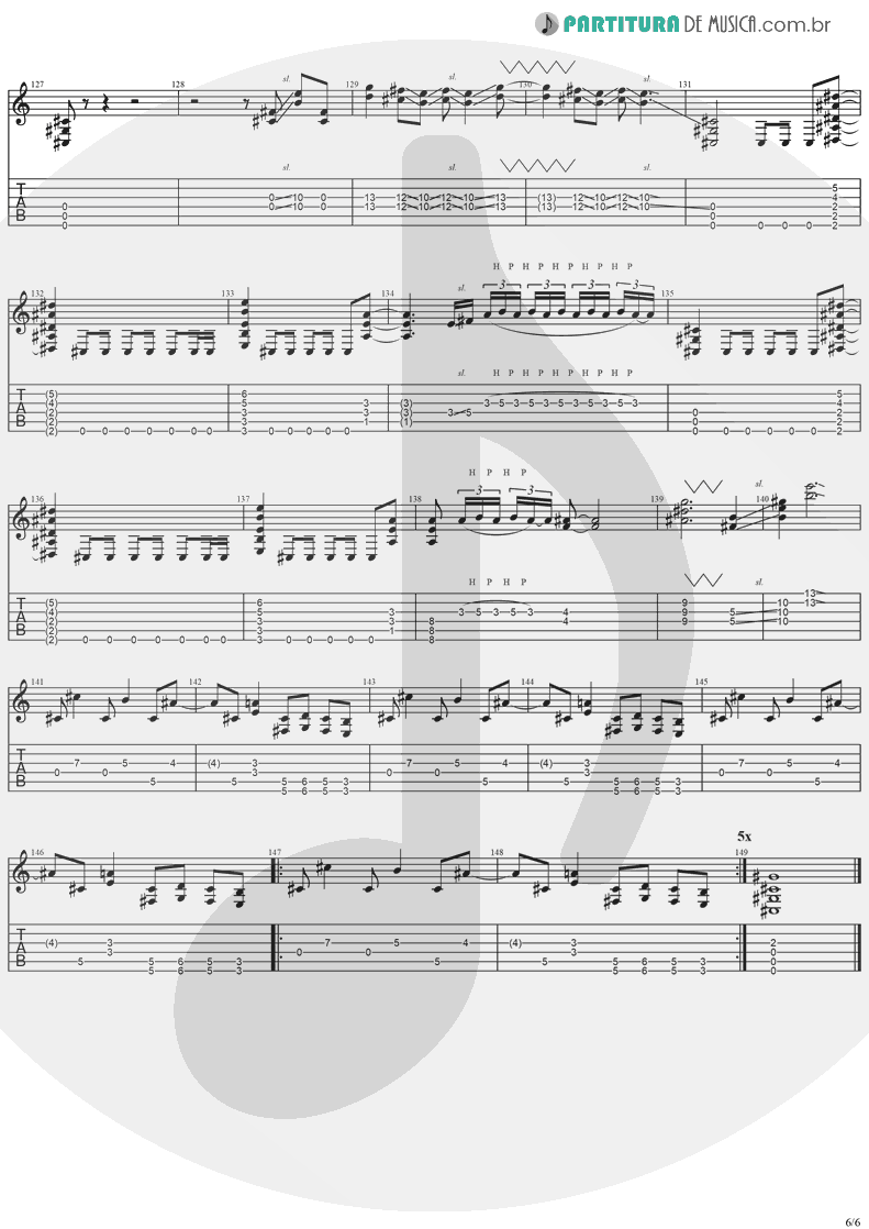 Tablatura + Partitura de musica de Guitarra Elétrica - No More Tears | Ozzy Osbourne | No More Tears 1991 - pag 6