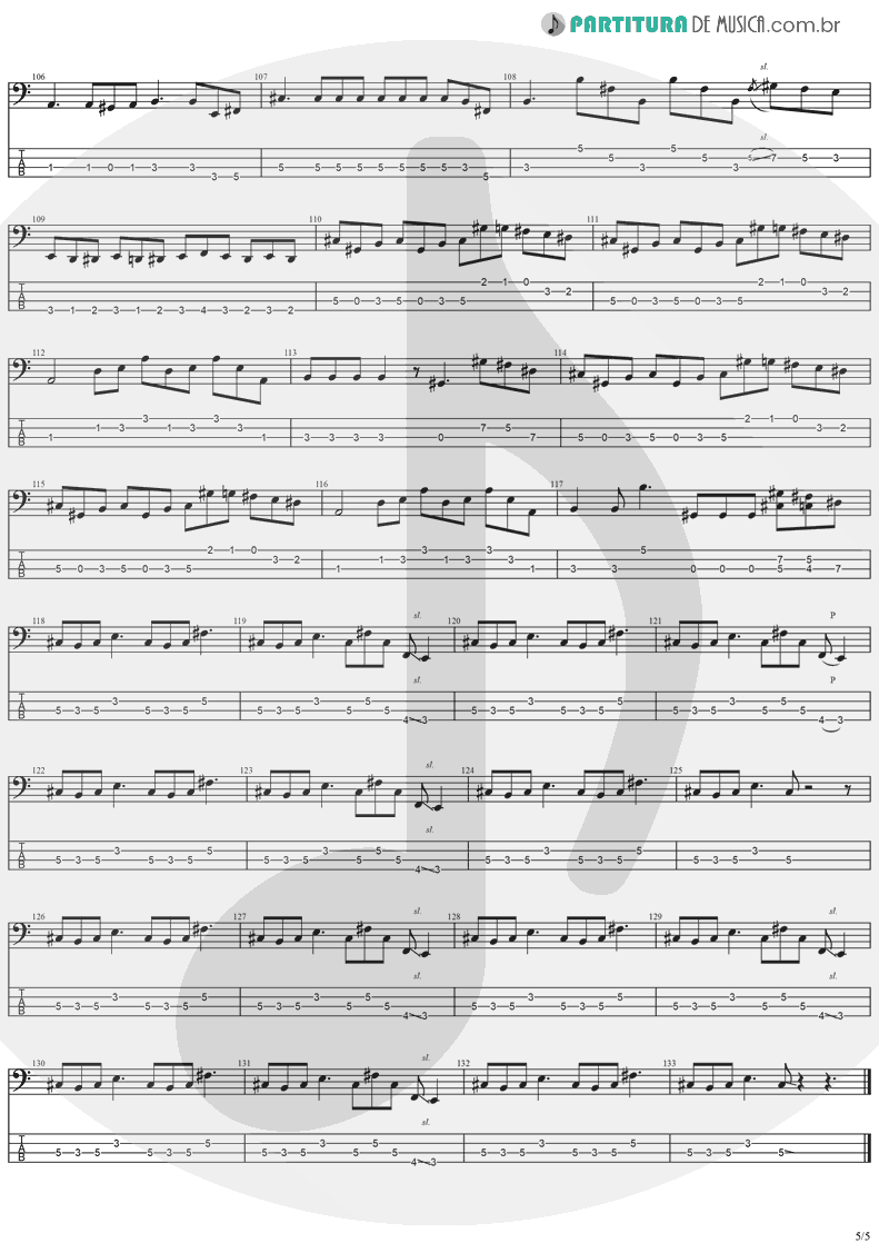 Tablatura + Partitura de musica de Baixo Elétrico - Perry Mason | Ozzy Osbourne | Ozzmosis 1995 - pag 5