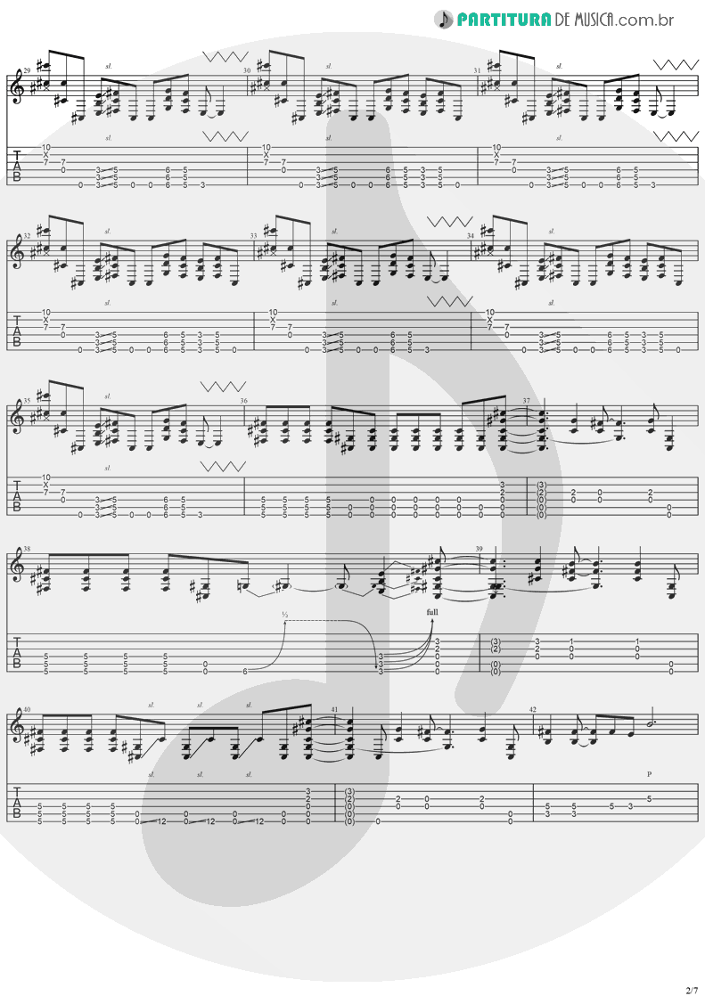 Tablatura + Partitura de musica de Guitarra Elétrica - Perry Mason | Ozzy Osbourne | Ozzmosis 1995 - pag 2
