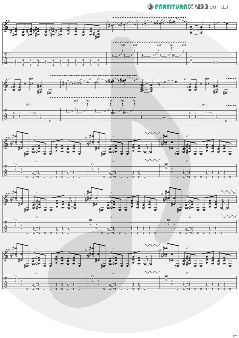 Tablatura + Partitura de musica de Guitarra Elétrica - Perry Mason | Ozzy Osbourne | Ozzmosis 1995 - pag 3