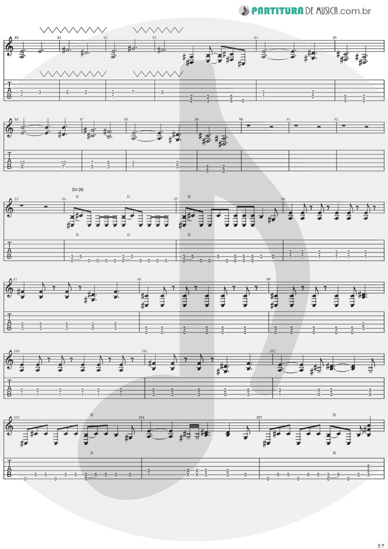 Tablatura + Partitura de musica de Guitarra Elétrica - Perry Mason | Ozzy Osbourne | Ozzmosis 1995 - pag 5