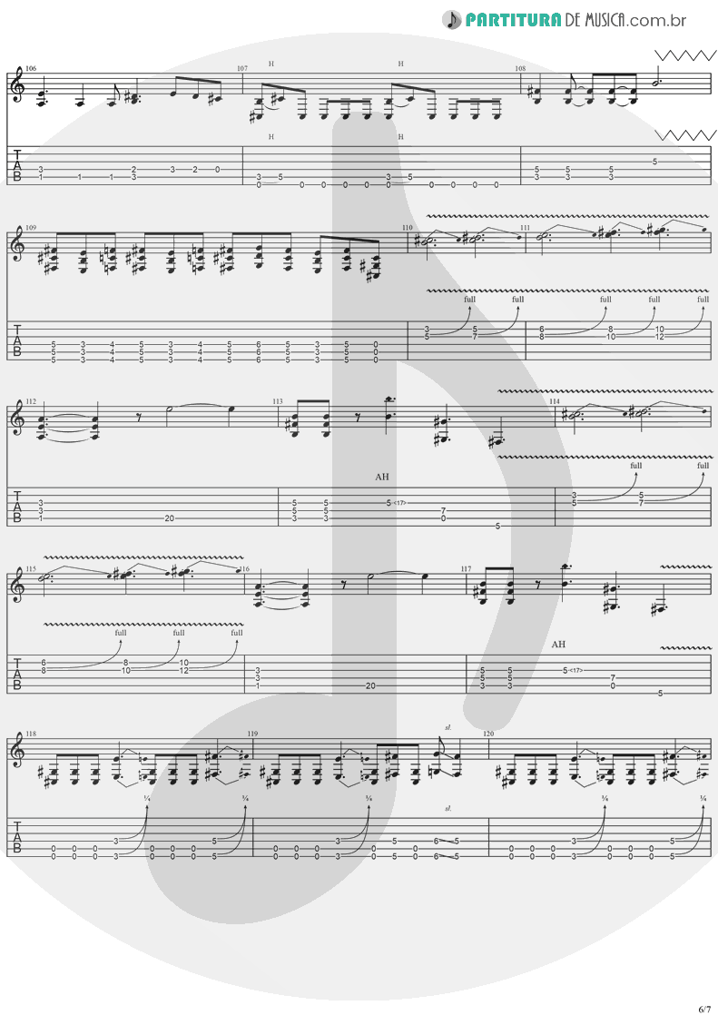 Tablatura + Partitura de musica de Guitarra Elétrica - Perry Mason | Ozzy Osbourne | Ozzmosis 1995 - pag 6