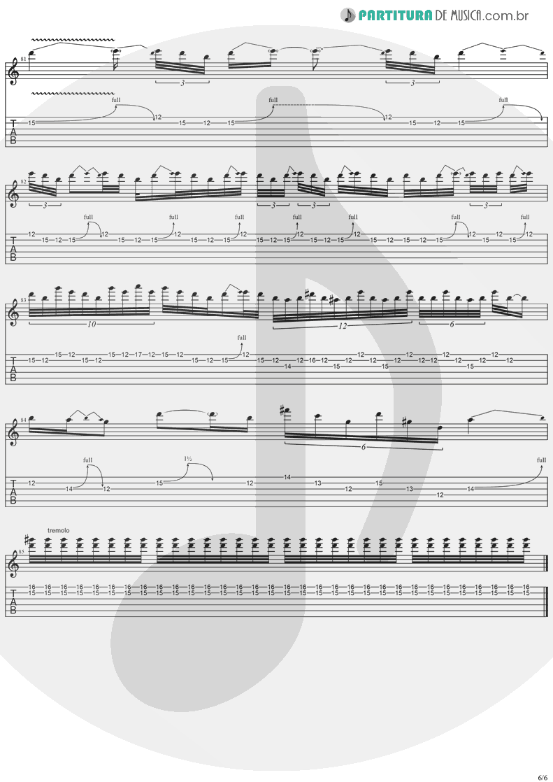 Tablatura + Partitura de musica de Guitarra Elétrica - Gets Me Through | Ozzy Osbourne | Down To Earth 2001 - pag 6