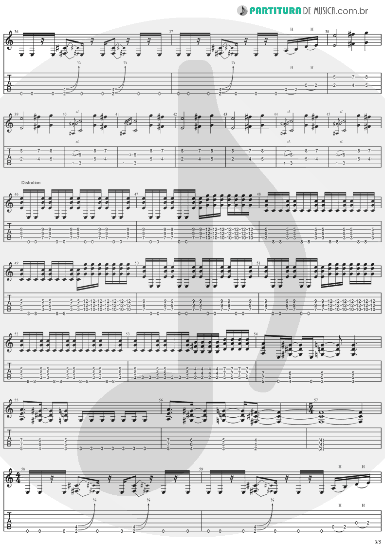 Tablatura + Partitura de musica de Guitarra Elétrica - Gets Me Through | Ozzy Osbourne | Down To Earth 2001 - pag 3