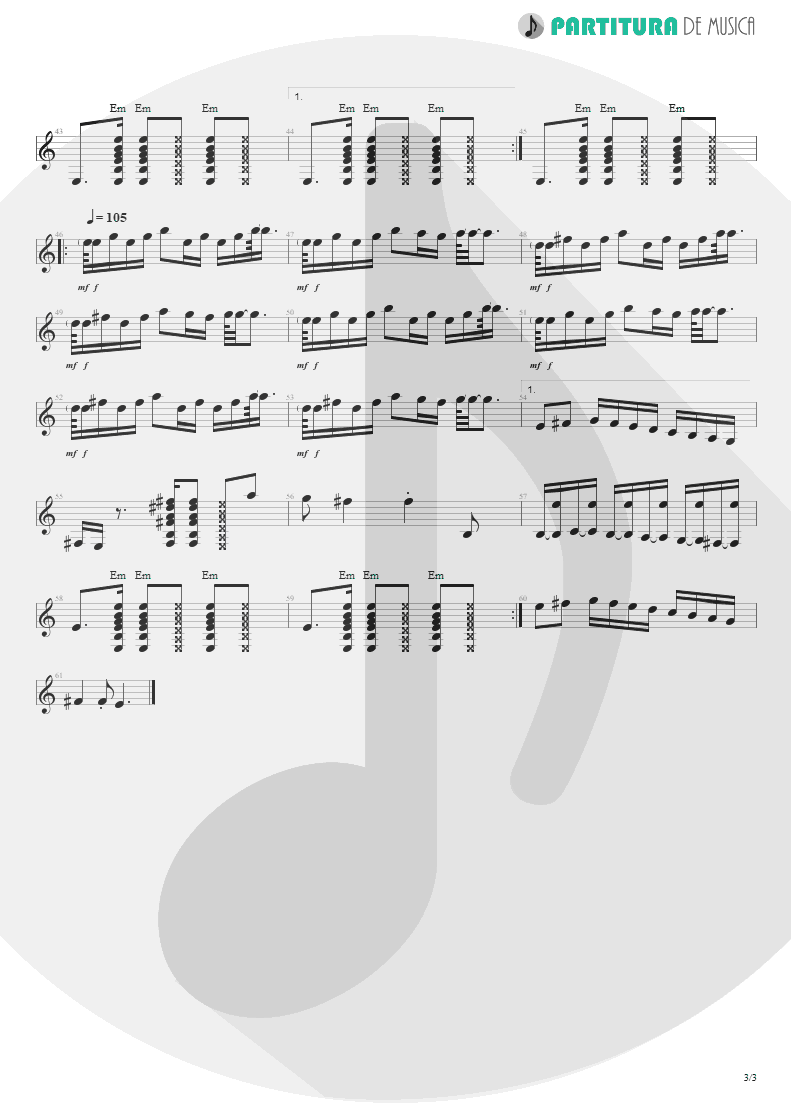 Partitura de musica de Violão - Malaguena Salerosa | Paco de Lucía | Dos guitarras flamencas en América Latina 1967 - pag 3