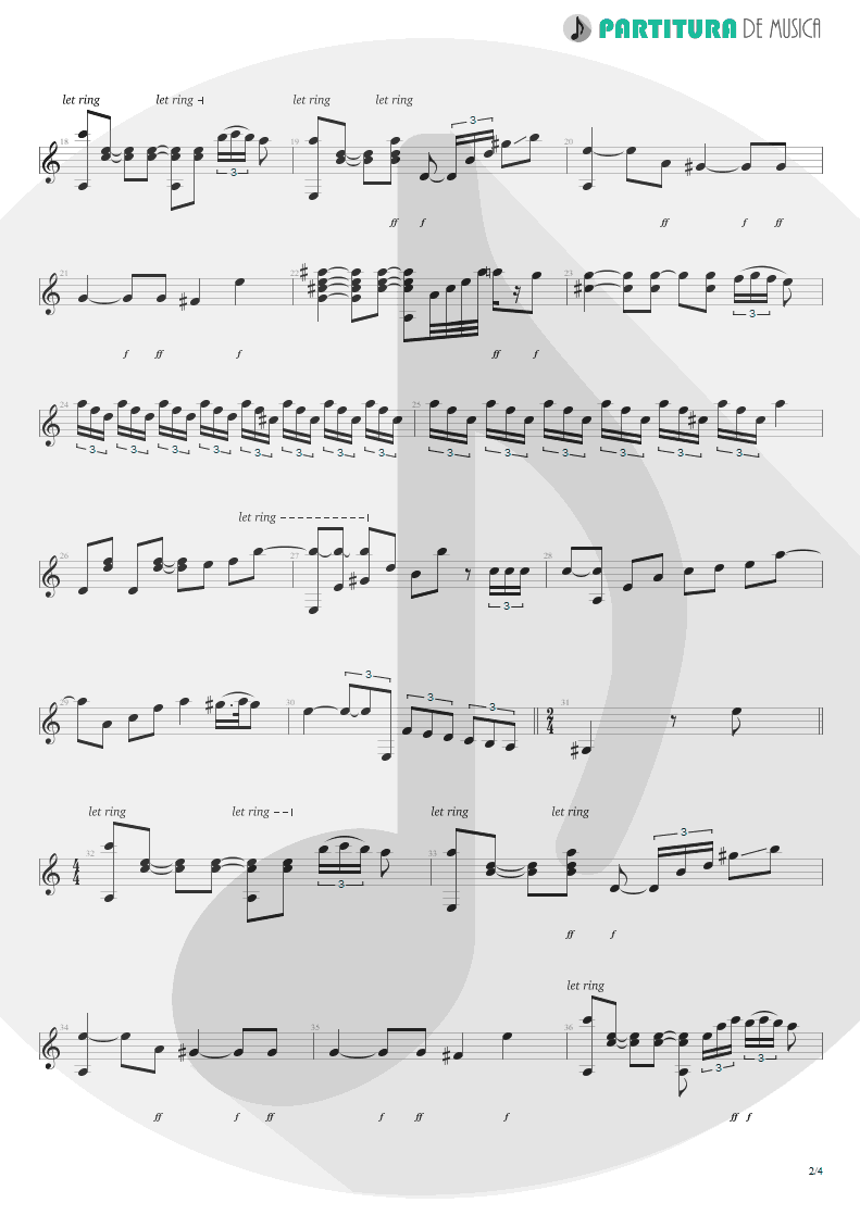 Partitura de musica de Violão - Manhã De Carnaval | Paco de Lucía | Dos guitarras flamencas en América Latina 1967 - pag 2