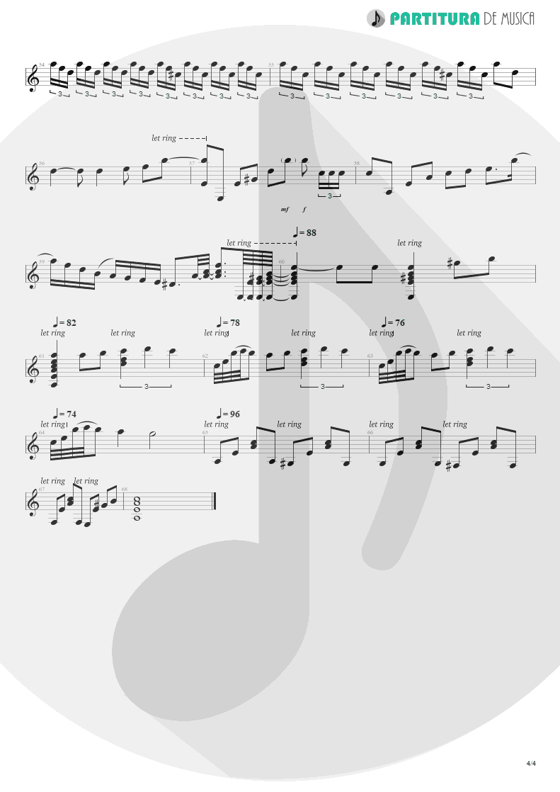 Partitura de musica de Violão - Manhã De Carnaval | Paco de Lucía | Dos guitarras flamencas en América Latina 1967 - pag 4