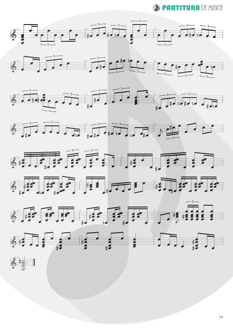 Partitura de musica de Violão - Celosa | Paco de Lucía | Fantasía flamenca de Paco de Lucía 1969 - pag 5