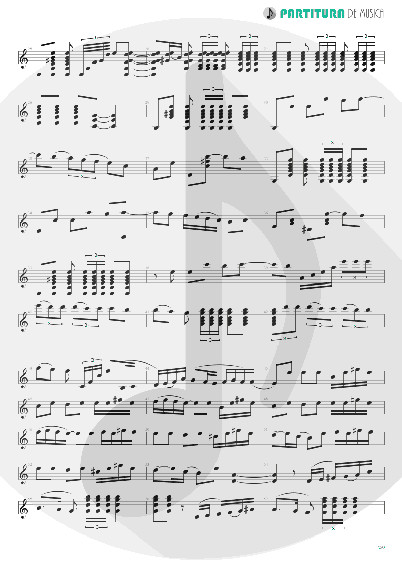 Partitura de musica de Violão - Aires Choqueros, Fandangos De Huelva | Paco de Lucía | Fuente y Caudal 1973 - pag 2