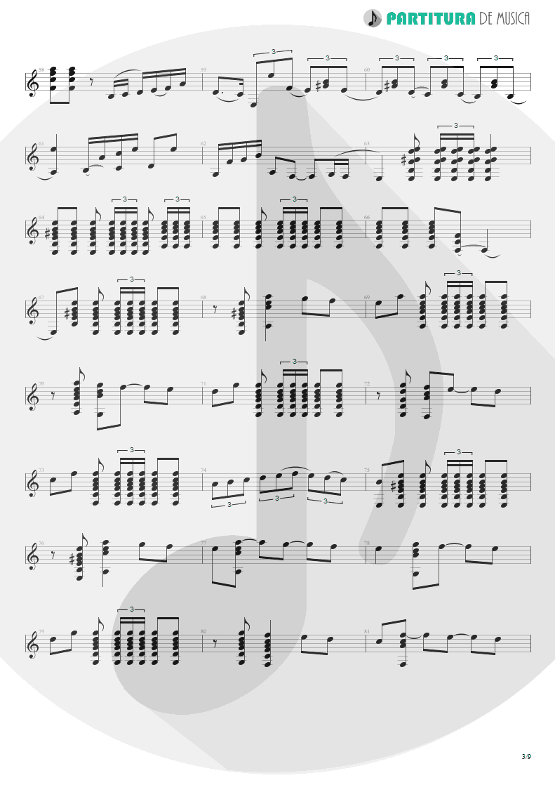 Partitura de musica de Violão - Aires Choqueros, Fandangos De Huelva | Paco de Lucía | Fuente y Caudal 1973 - pag 3