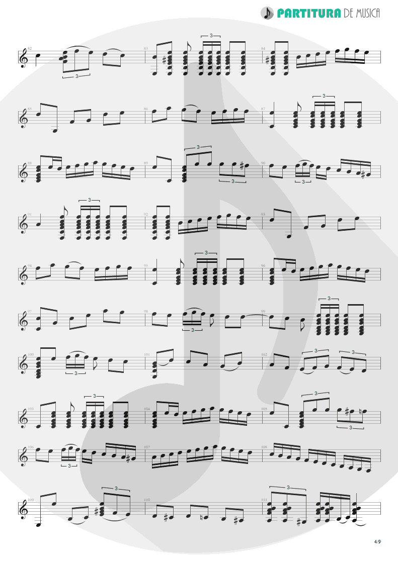 Partitura de musica de Violão - Aires Choqueros, Fandangos De Huelva | Paco de Lucía | Fuente y Caudal 1973 - pag 4